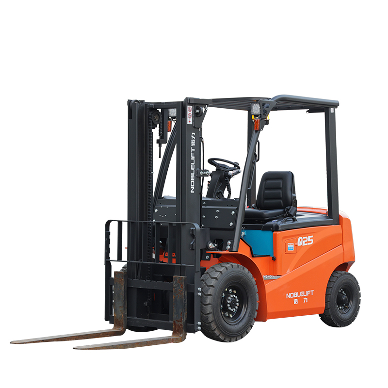 forklift electric 2500 kg tampak depan samping