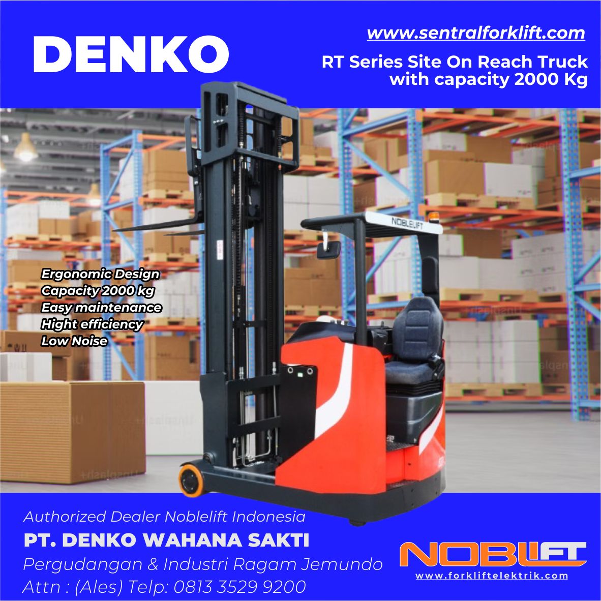 reach truck forklift noblelift